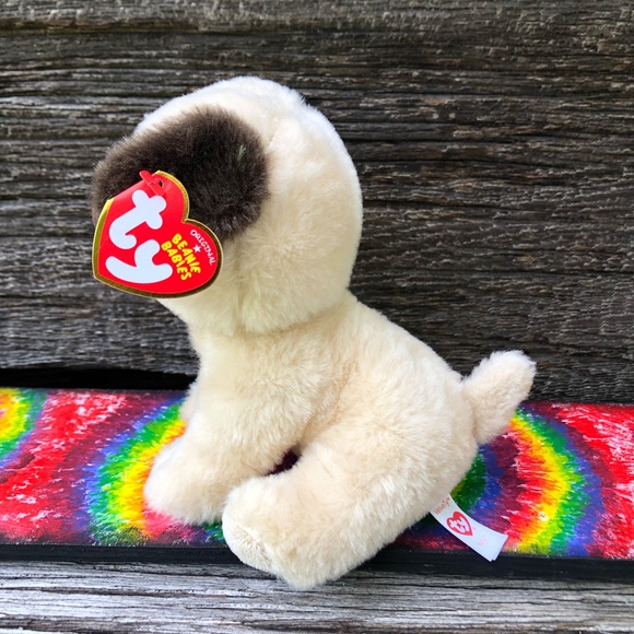 TY Beanie Babies Baby Rufus the Dog Pug stuffed animal toy plushie cute plush - Picture 2 of 11